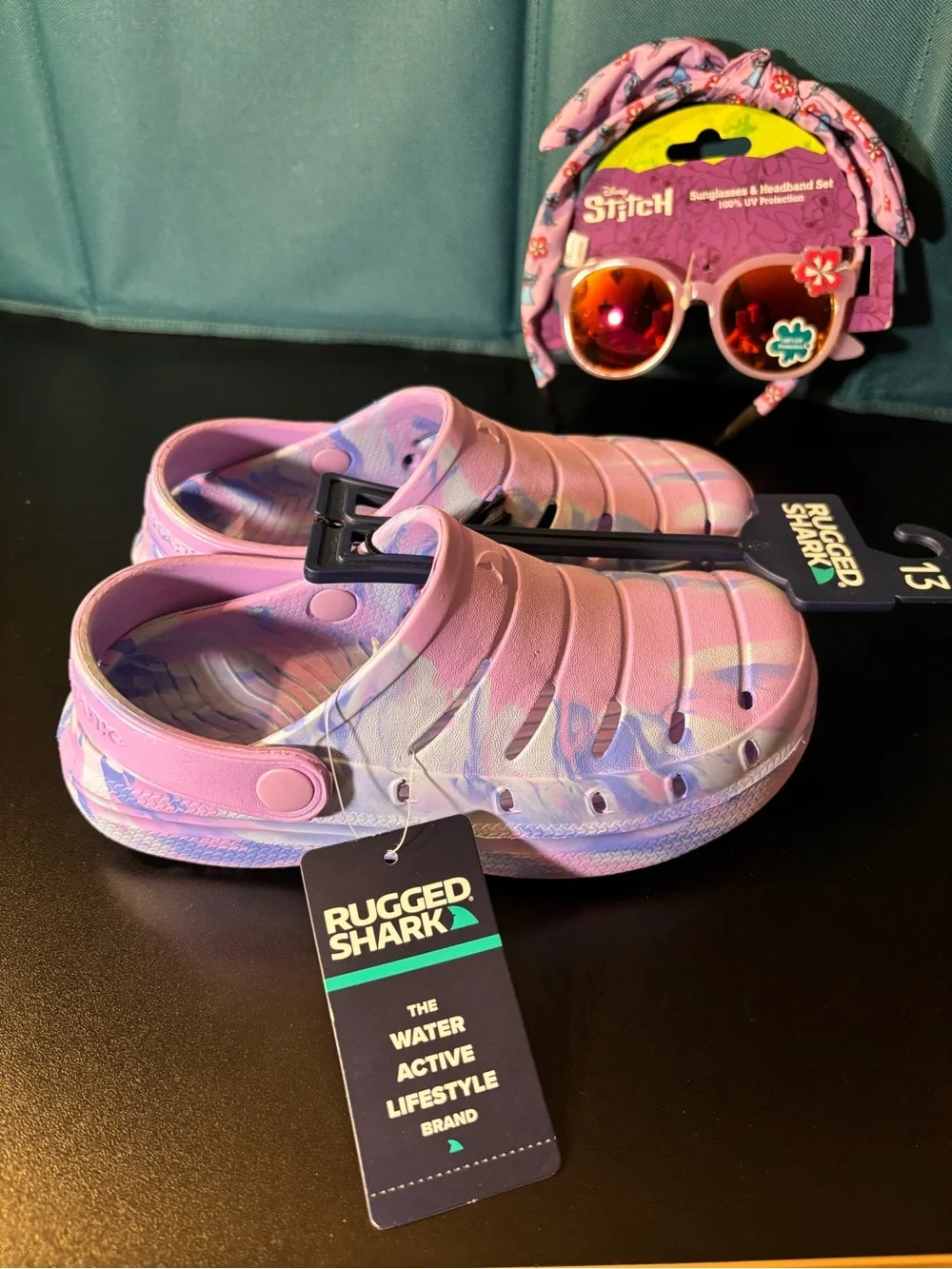 Rugged Shark Kids Pink Water Shoes - Slip-On Clog